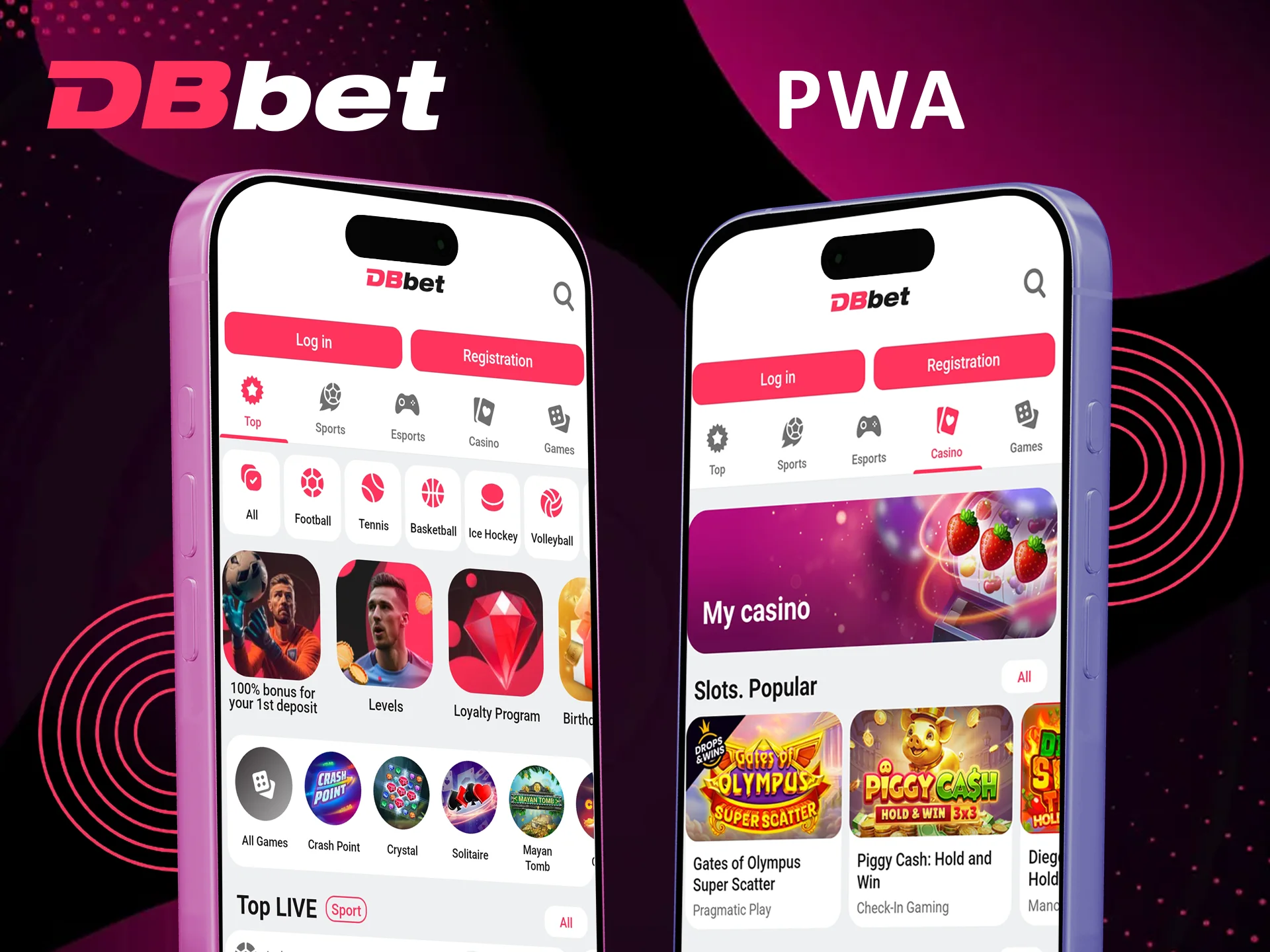 Install the Dbbet PWA App on your device.