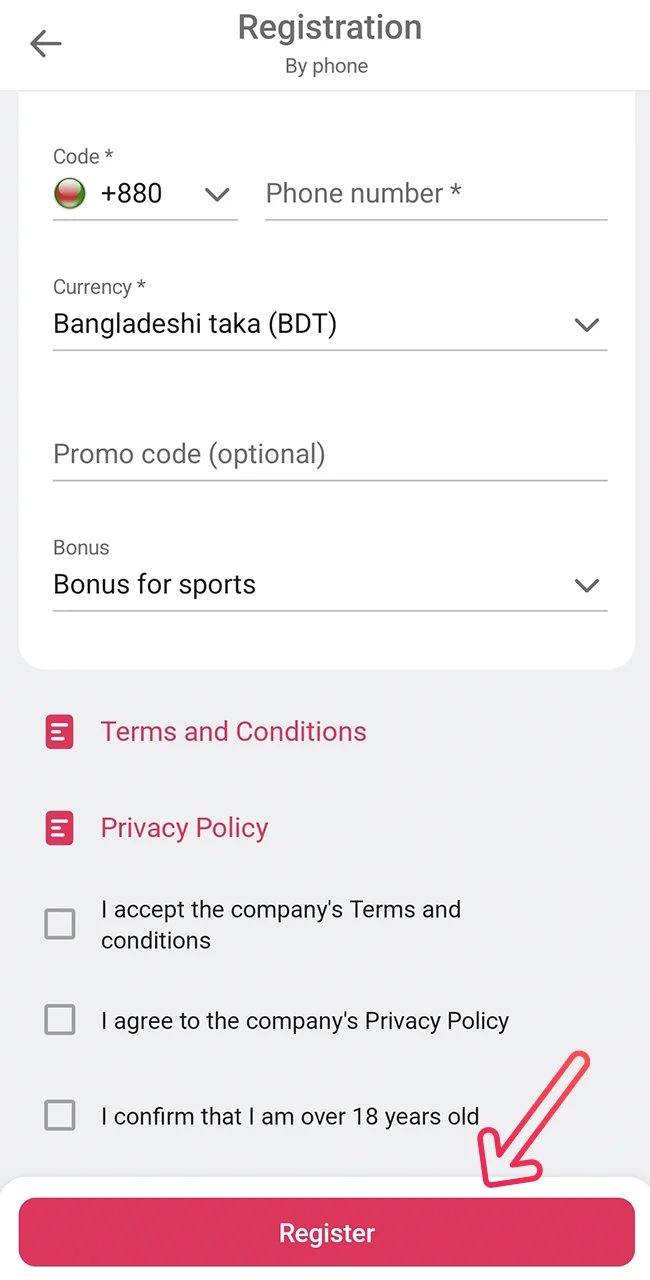 Finish your Dbbet registration in Bangladesh now.